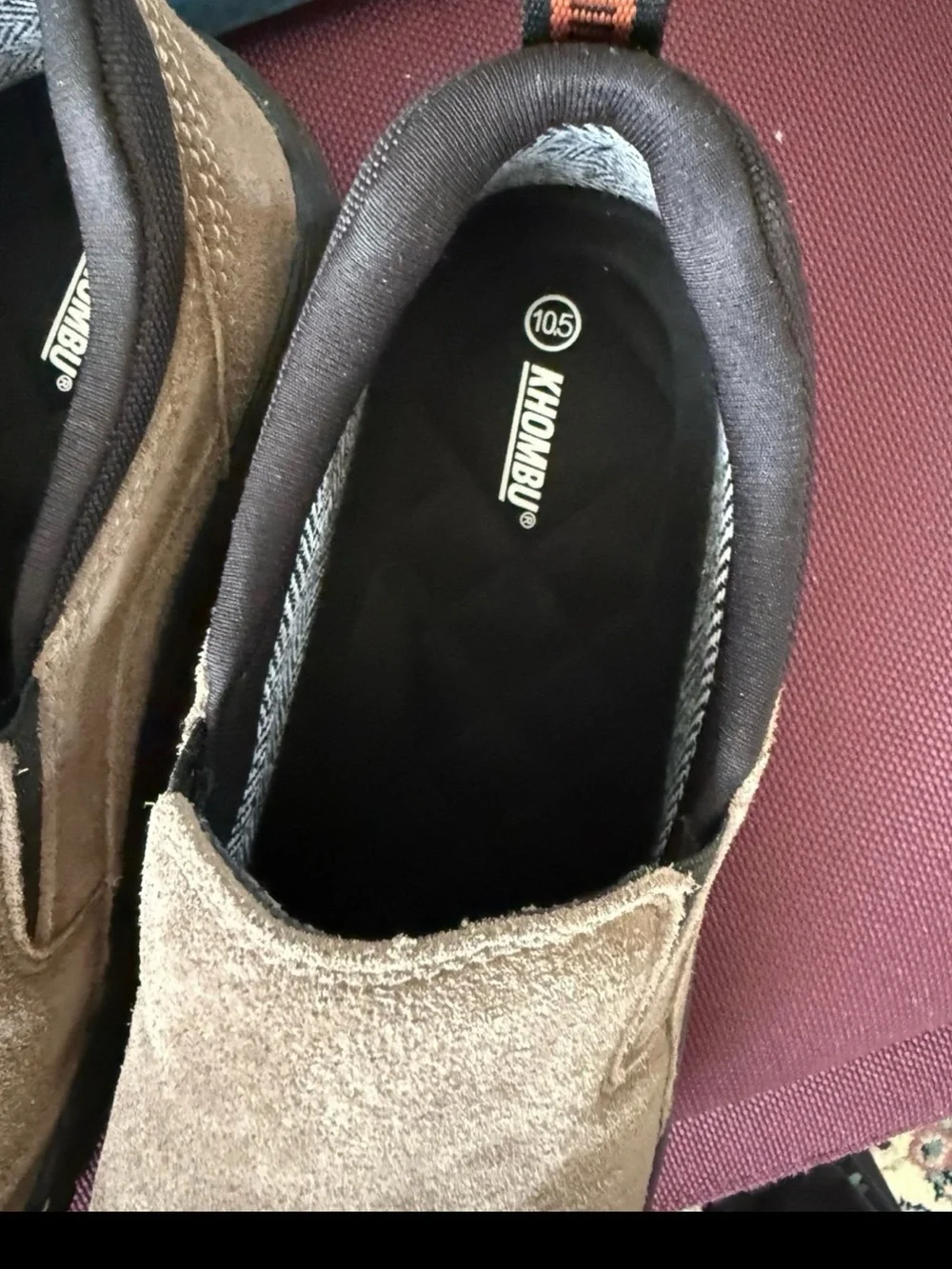 Khombu Men’s Slip-On Suede Loafers — Light Brown